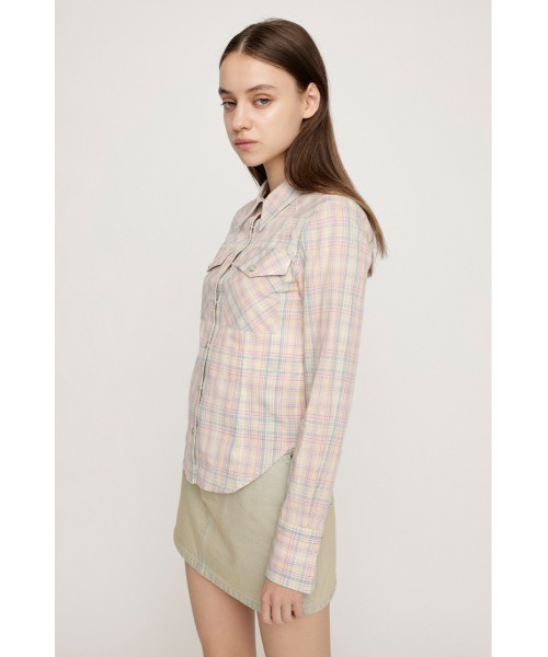 SLY(スライ)の「SHINY LINE CHECK SH シャイニー ライン チェック シャツ(シャツ/ブラウス・レディース・ブルー系その他/ピンク系その他・FREE)」の18枚目の写真