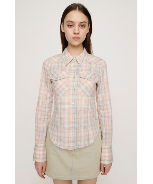 SLY(スライ)の「SHINY LINE CHECK SH シャイニー ライン チェック シャツ(シャツ/ブラウス・レディース・ブルー系その他/ピンク系その他・FREE)」の19枚目の写真