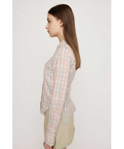 SLY(スライ)の「SHINY LINE CHECK SH シャイニー ライン チェック シャツ(シャツ/ブラウス・レディース・ブルー系その他/ピンク系その他・FREE)」の20枚目の写真