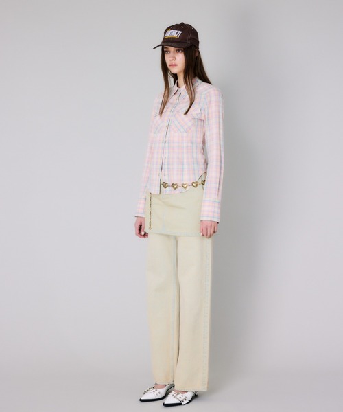 SLY(スライ)の「SHINY LINE CHECK SH シャイニー ライン チェック シャツ(シャツ/ブラウス・レディース・ブルー系その他/ピンク系その他・FREE)」の12枚目の写真