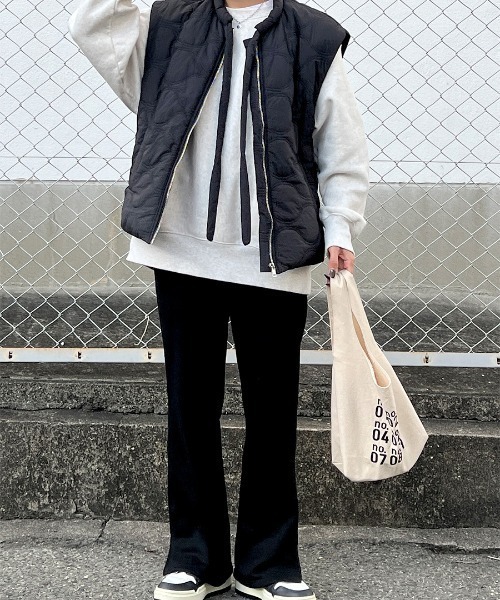 ISOOK（アイスー）の「オリジナルキャンバスマルシェバッグ(chiica original) / 刺繍ロゴ キャンバスバッグ エコバッグ トートバッグ（ハンドバッグ・レディース・アイボリー・FREE）」の14枚目の写真