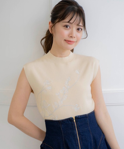 セール】モチーフ刺繍ニット（ニット/セーター）｜Noela（ノエラ