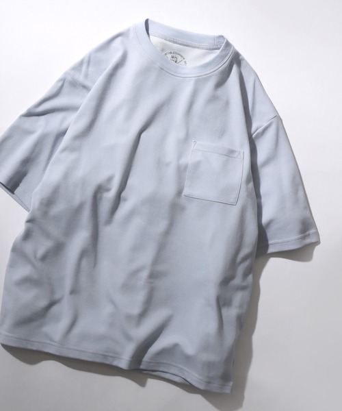 SITRY(シトリー)の「High Function T-shirt/接触冷感 UVカット デオドラント オーバーサイズ 半袖Tシャツ(Tシャツ/カットソー・メンズ・サックスブルー/アッシュグレー/ブルーパープル/ホワイト/ブルーグリーン/スミクロ/ベージュ/ネイビー/ブラック/グリーン/ブルー/イエロー/グレイッシュベージュ/ダークネイビー/ラベンダー・M/L/LL)」の9枚目の写真