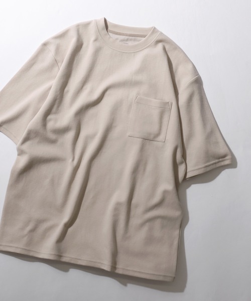 SITRY(シトリー)の「High Function T-shirt/接触冷感 UVカット デオドラント オーバーサイズ 半袖Tシャツ(Tシャツ/カットソー・メンズ・サックスブルー/アッシュグレー/ブルーパープル/ホワイト/ブルーグリーン/スミクロ/ベージュ/ネイビー/ブラック/グリーン/ブルー/イエロー/グレイッシュベージュ/ダークネイビー/ラベンダー・M/L/LL)」の7枚目の写真