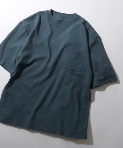 ほぼ未使用 Lig. over shirt オーバーシャツ ゆったり 接触冷感 ADAM ET ROPE' tシャツ 「接触冷感」オーバーサイズ Tシャツ