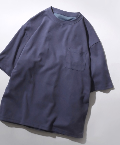 SITRY(シトリー)の「High Function T-shirt/接触冷感 UVカット デオドラント オーバーサイズ 半袖Tシャツ(Tシャツ/カットソー・メンズ・サックスブルー/アッシュグレー/ブルーパープル/ホワイト/ブルーグリーン/スミクロ/ベージュ/ネイビー/ブラック/グリーン/ブルー/イエロー/グレイッシュベージュ/ダークネイビー/ラベンダー・M/L/LL)」の14枚目の写真