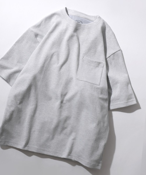 SITRY(シトリー)の「High Function T-shirt/接触冷感 UVカット デオドラント オーバーサイズ 半袖Tシャツ(Tシャツ/カットソー・メンズ・サックスブルー/アッシュグレー/ブルーパープル/ホワイト/ブルーグリーン/スミクロ/ベージュ/ネイビー/ブラック/グリーン/ブルー/イエロー/グレイッシュベージュ/ダークネイビー/ラベンダー・M/L/LL)」の5枚目の写真