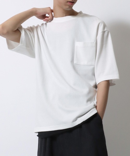 SITRY(シトリー)の「High Function T-shirt/接触冷感 UVカット デオドラント オーバーサイズ 半袖Tシャツ(Tシャツ/カットソー・メンズ・サックスブルー/アッシュグレー/ブルーパープル/ホワイト/ブルーグリーン/スミクロ/ベージュ/ネイビー/ブラック/グリーン/ブルー/イエロー/グレイッシュベージュ/ダークネイビー/ラベンダー・M/L/LL)」の16枚目の写真