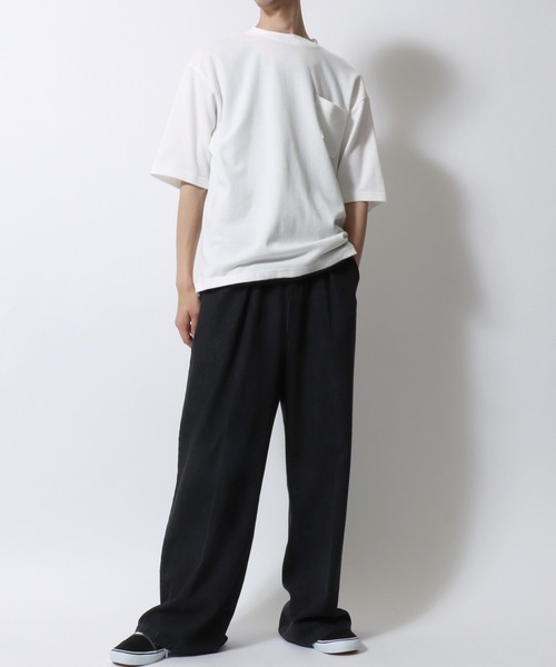 SITRY(シトリー)の「High Function T-shirt/接触冷感 UVカット デオドラント オーバーサイズ 半袖Tシャツ(Tシャツ/カットソー・メンズ・サックスブルー/アッシュグレー/ブルーパープル/ホワイト/ブルーグリーン/スミクロ/ベージュ/ネイビー/ブラック/グリーン/ブルー/イエロー/グレイッシュベージュ/ダークネイビー/ラベンダー・M/L/LL)」の20枚目の写真