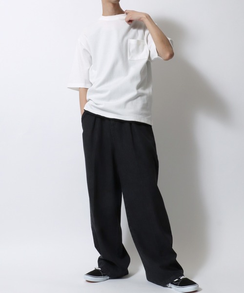 SITRY(シトリー)の「High Function T-shirt/接触冷感 UVカット デオドラント オーバーサイズ 半袖Tシャツ(Tシャツ/カットソー・メンズ・サックスブルー/アッシュグレー/ブルーパープル/ホワイト/ブルーグリーン/スミクロ/ベージュ/ネイビー/ブラック/グリーン/ブルー/イエロー/グレイッシュベージュ/ダークネイビー/ラベンダー・M/L/LL)」の18枚目の写真