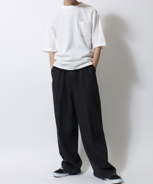 SITRY(シトリー)の「High Function T-shirt/接触冷感 UVカット デオドラント オーバーサイズ 半袖Tシャツ(Tシャツ/カットソー・メンズ・サックスブルー/アッシュグレー/ブルーパープル/ホワイト/ブルーグリーン/スミクロ/ベージュ/ネイビー/ブラック/グリーン/ブルー/イエロー/グレイッシュベージュ/ダークネイビー/ラベンダー・M/L/LL)」の19枚目の写真