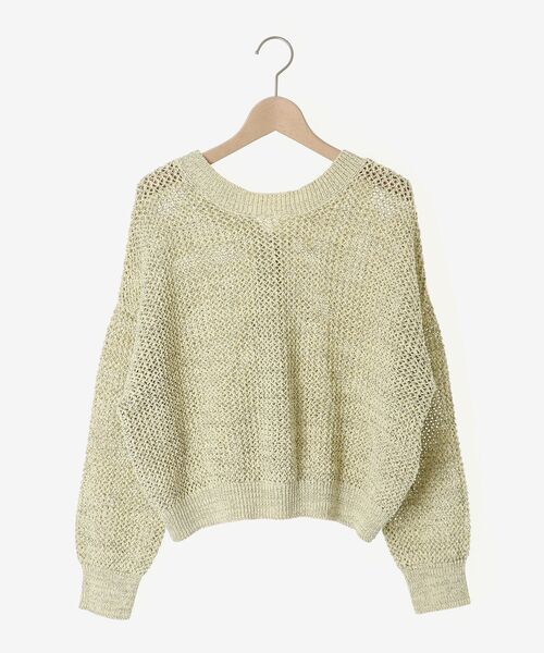 le.coeur blanc(ルクールブラン)の「2WAYテープヤーンプルオーバー(ニット/セーター・レディース・イエロー/ベージュ・38)」の3枚目の写真