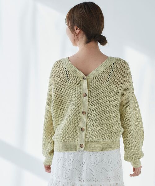 le.coeur blanc(ルクールブラン)の「2WAYテープヤーンプルオーバー(ニット/セーター・レディース・イエロー/ベージュ・38)」の7枚目の写真