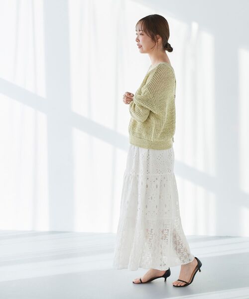 le.coeur blanc(ルクールブラン)の「2WAYテープヤーンプルオーバー(ニット/セーター・レディース・イエロー/ベージュ・38)」の8枚目の写真