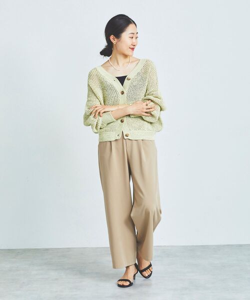 le.coeur blanc(ルクールブラン)の「2WAYテープヤーンプルオーバー(ニット/セーター・レディース・イエロー/ベージュ・38)」の13枚目の写真