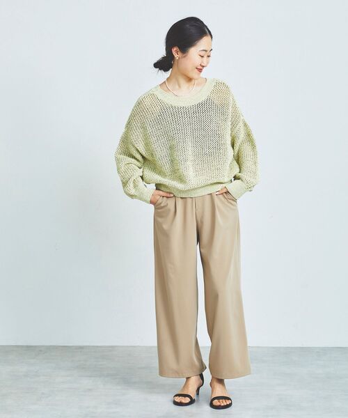 le.coeur blanc(ルクールブラン)の「2WAYテープヤーンプルオーバー(ニット/セーター・レディース・イエロー/ベージュ・38)」の15枚目の写真