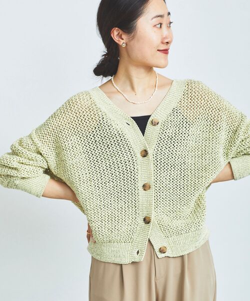 le.coeur blanc(ルクールブラン)の「2WAYテープヤーンプルオーバー(ニット/セーター・レディース・イエロー/ベージュ・38)」の17枚目の写真