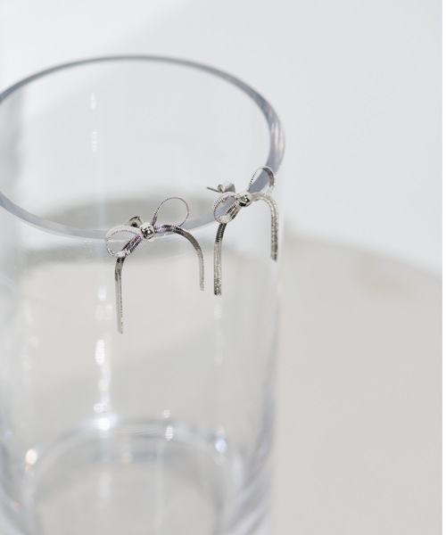 Shelly island（シェリーアイランド）の「リボンモチーフピアス（ピアス（両耳用）・レディース・ゴールド/シルバー・FREE）」の11枚目の写真