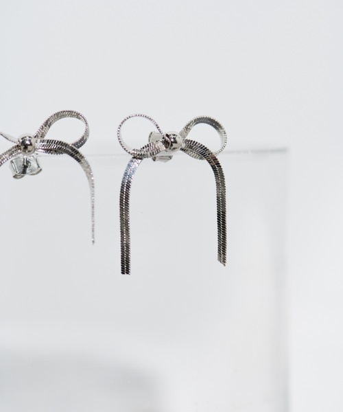 Shelly island（シェリーアイランド）の「リボンモチーフピアス（ピアス（両耳用）・レディース・ゴールド/シルバー・FREE）」の12枚目の写真