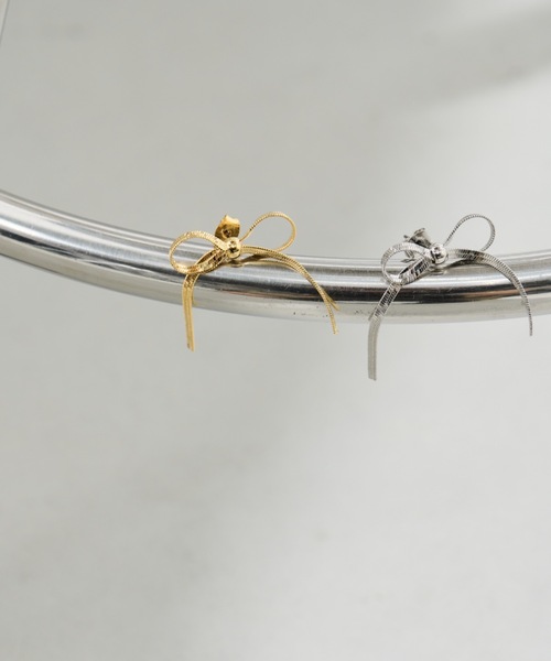 Shelly island（シェリーアイランド）の「リボンモチーフピアス（ピアス（両耳用）・レディース・ゴールド/シルバー・FREE）」の14枚目の写真