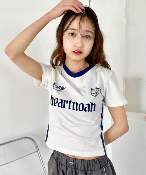 CLEA(クレア)の「スポーツゲームロゴ コンパクト半袖チビT(Tシャツ/カットソー・レディース・ホワイト・M)」の5枚目の写真