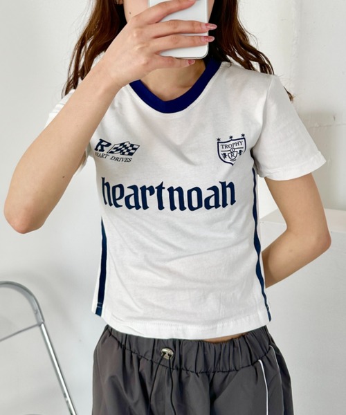 CLEA(クレア)の「スポーツゲームロゴ コンパクト半袖チビT(Tシャツ/カットソー・レディース・ホワイト・M)」の6枚目の写真