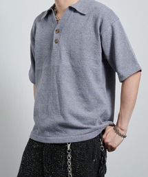 新品未使用VI E DIT ブークレスキッパーニットポロ オーバーサイズ VI E DIT｜ヴィエディットのトップス（ブルー・ネイビー/青色系