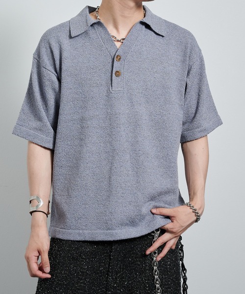セール】Skipper Boucle Polo Knit/ブークレスキッパー