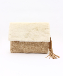 ROSE BUD | 【カタログ掲載】【sweet掲載】【GISELe掲載】フリンジ付きクラッチバッグ / (LL ACCESSORIES)B1773B FAKE FUR FLAP CLUTCH BAG[フリンジ](クラッチバッグ)