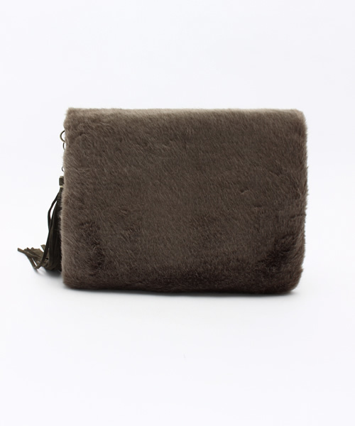 ROSE BUD（ローズバッド）の「(LL ACCESSORIES)フリンジ付きクラッチバッグ（クラッチバッグ・レディース・ライトブラウン/ベージュ/グリーン・ONE SIZE）」の12枚目の写真