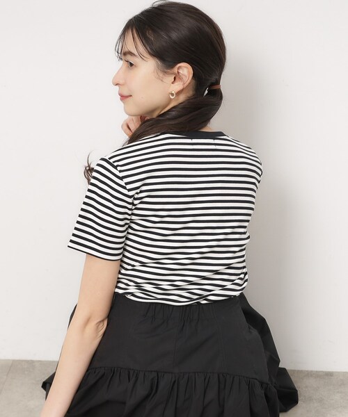 OPAQUE.CLIP（オペークドットクリップ）の「◆フライスコットンベーシックTシャツ（Tシャツ/カットソー・レディース・ブラック/ホワイト/ホワイト系3/ピンク系1/ネイビー・40/38/36）」の18枚目の写真