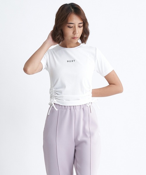 ROXY(ロキシー)の「SUGAR SWEET RIBBON/ロキシーフィットネスウェア半袖Tシャツ(Tシャツ/カットソー・レディース・ホワイト/ブラック/パープル・MEDIUM/LARGE/SMALL)」の5枚目の写真