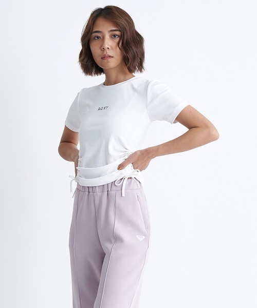 ROXY(ロキシー)の「SUGAR SWEET RIBBON/ロキシーフィットネスウェア半袖Tシャツ(Tシャツ/カットソー・レディース・ホワイト/ブラック/パープル・MEDIUM/LARGE/SMALL)」の7枚目の写真