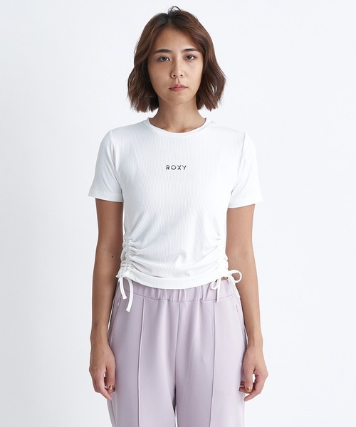 ROXY(ロキシー)の「SUGAR SWEET RIBBON/ロキシーフィットネスウェア半袖Tシャツ(Tシャツ/カットソー・レディース・ホワイト/ブラック/パープル・MEDIUM/LARGE/SMALL)」の8枚目の写真