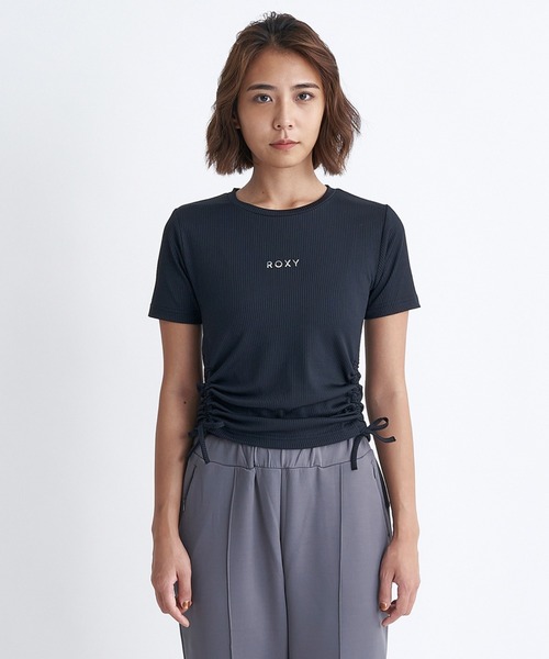 ROXY(ロキシー)の「SUGAR SWEET RIBBON/ロキシーフィットネスウェア半袖Tシャツ(Tシャツ/カットソー・レディース・ホワイト/ブラック/パープル・MEDIUM/LARGE/SMALL)」の10枚目の写真
