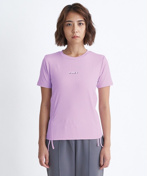 ROXY(ロキシー)の「SUGAR SWEET RIBBON/ロキシーフィットネスウェア半袖Tシャツ(Tシャツ/カットソー・レディース・ホワイト/ブラック/パープル・MEDIUM/LARGE/SMALL)」の16枚目の写真
