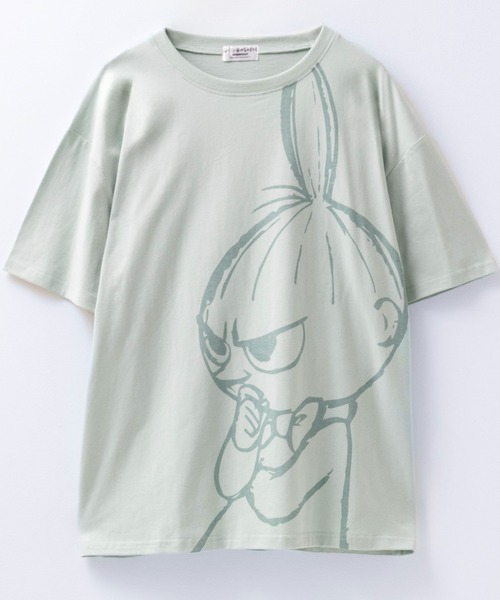 Mac-House(マックハウス)の「ムーミン谷のなかまたち プリントTシャツ 綿100%(Tシャツ/カットソー・レディース・チャコールグレー/ミント・フリー)」の5枚目の写真