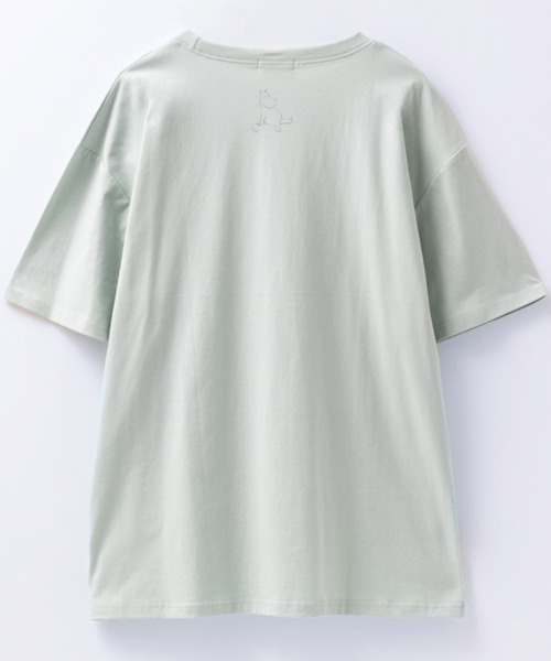 Mac-House(マックハウス)の「ムーミン谷のなかまたち プリントTシャツ 綿100%(Tシャツ/カットソー・レディース・チャコールグレー/ミント・フリー)」の6枚目の写真