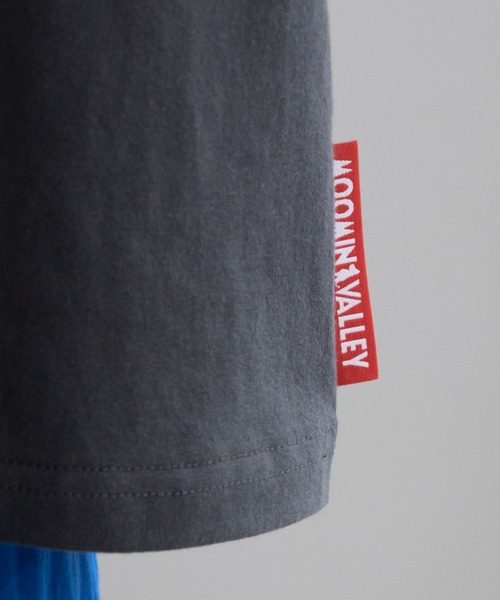 Mac-House(マックハウス)の「ムーミン谷のなかまたち プリントTシャツ 綿100%(Tシャツ/カットソー・レディース・チャコールグレー/ミント・フリー)」の17枚目の写真