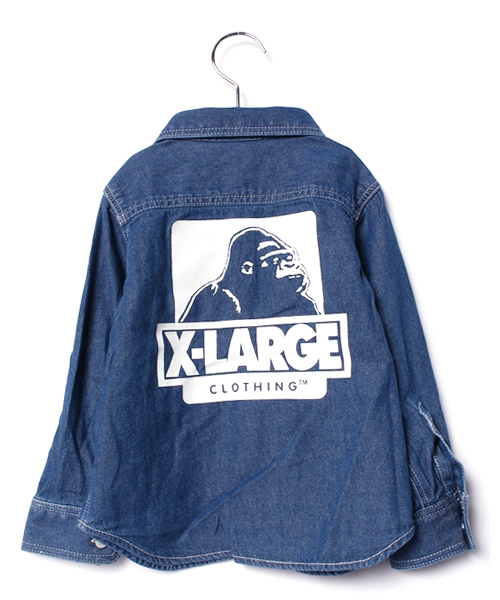 XLARGE KIDS（エクストララージキッズ）の「L/S OG SHIRT(4T～8T）（シャツ/ブラウス・キッズ・カモフラージュ/ブルー・4T/6T/8T）」の3枚目の写真