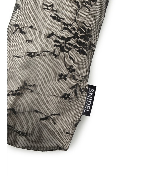 SNIDEL(スナイデル)の「レースレイヤードアンブレラ(折りたたみ傘・レディース・ブラック/ホワイト・FREE)」の3枚目の写真