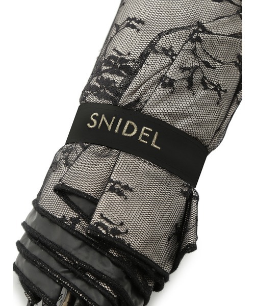 SNIDEL(スナイデル)の「レースレイヤードアンブレラ(折りたたみ傘・レディース・ブラック/ホワイト・FREE)」の4枚目の写真