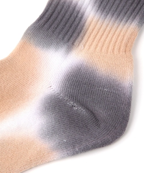 BAYFLOW（ベイフロー）の「ショートタイダイクルーソックス（ソックス/靴下・メンズ・グリーン/ブルー/グレー・FREE）」の6枚目の写真