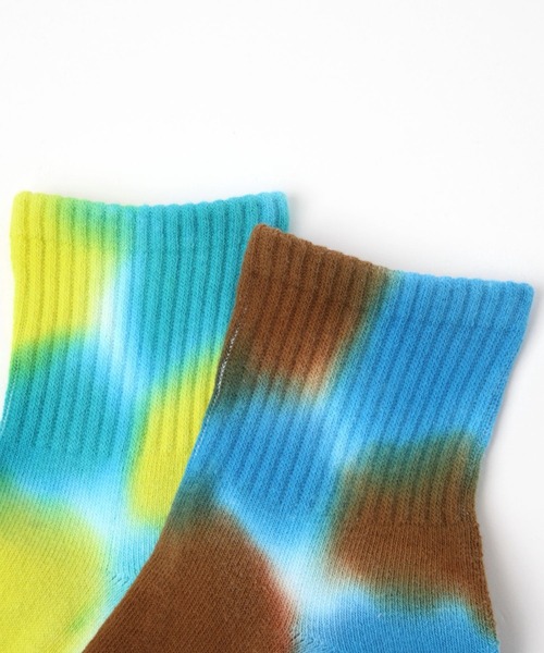 BAYFLOW（ベイフロー）の「ショートタイダイクルーソックス（ソックス/靴下・メンズ・グリーン/ブルー/グレー・FREE）」の10枚目の写真