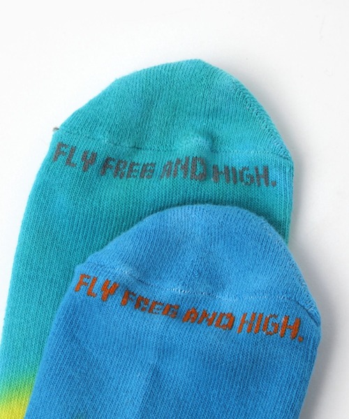 BAYFLOW（ベイフロー）の「ショートタイダイクルーソックス（ソックス/靴下・メンズ・グリーン/ブルー/グレー・FREE）」の4枚目の写真