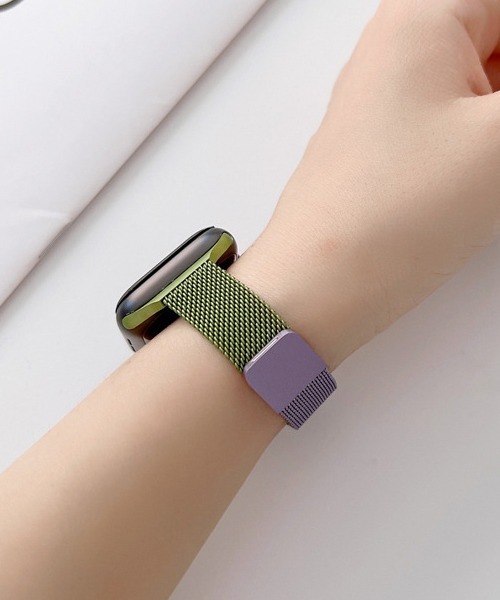 UNii(ユニー)の「メタルステンレスバンド Apple Watch バンド ベルト 41/40/38mm マグネット スリム バイカラー シンプル(デジタル腕時計・レディース・シルバー/その他4/ピンクゴールド/その他5/その他3/その他2/その他1/ピンク/グレー・ONE SIZE)」の10枚目の写真