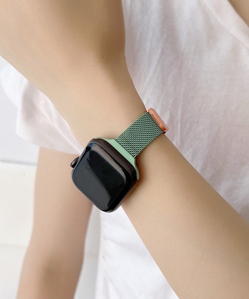 UNii(ユニー)の「メタルステンレスバンド Apple Watch バンド ベルト 41/40/38mm マグネット スリム バイカラー シンプル(デジタル腕時計・レディース・シルバー/その他4/ピンクゴールド/その他5/その他3/その他2/その他1/ピンク/グレー・ONE SIZE)」の12枚目の写真