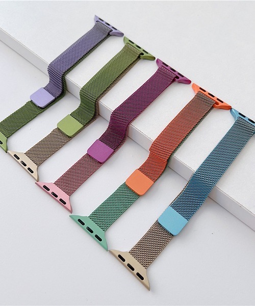 UNii(ユニー)の「メタルステンレスバンド Apple Watch バンド ベルト 41/40/38mm マグネット スリム バイカラー シンプル(デジタル腕時計・レディース・シルバー/その他4/ピンクゴールド/その他5/その他3/その他2/その他1/ピンク/グレー・ONE SIZE)」の13枚目の写真