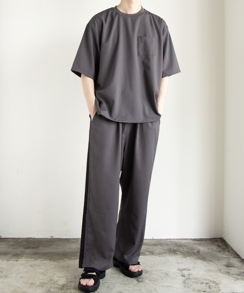 COMMON WARE(コモンウェアー)の「COMMONWARE:リネンライクライン入りイージーパンツ(その他パンツ・メンズ・ブラック/チャコールグレー/グレイッシュベージュ・M/L/XL)」の16枚目の写真