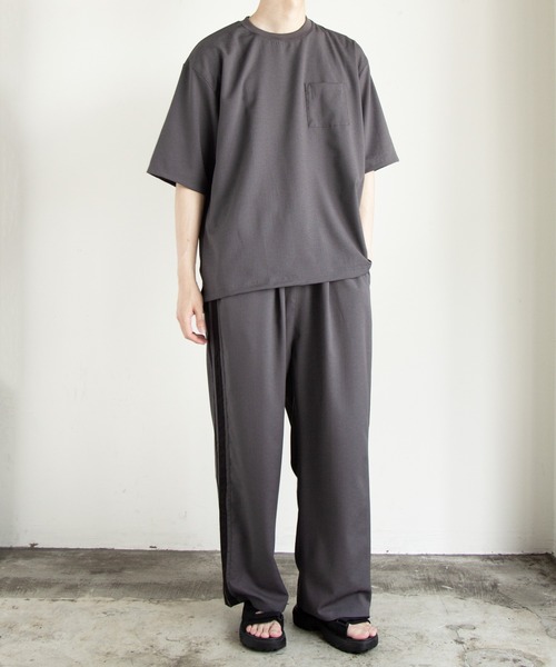 COMMON WARE(コモンウェアー)の「COMMONWARE:リネンライクライン入りイージーパンツ(その他パンツ・メンズ・ブラック/チャコールグレー/グレイッシュベージュ・M/L/XL)」の17枚目の写真